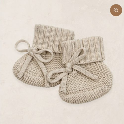 Knit Booties - Tan