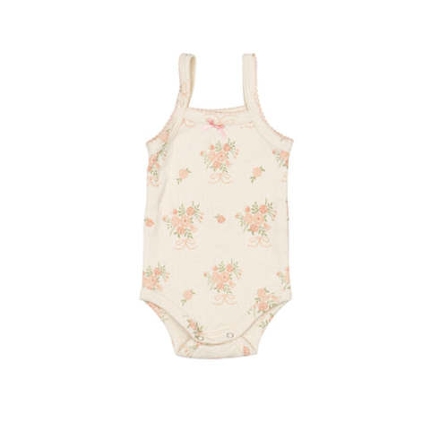 Pointelle Strap Onesie in Parfait Pink