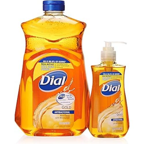 Dial Gold Antibacterial Liquid Soap with Moisturizer, 7.5 Oz Pump Bottle + 52 Oz Refill