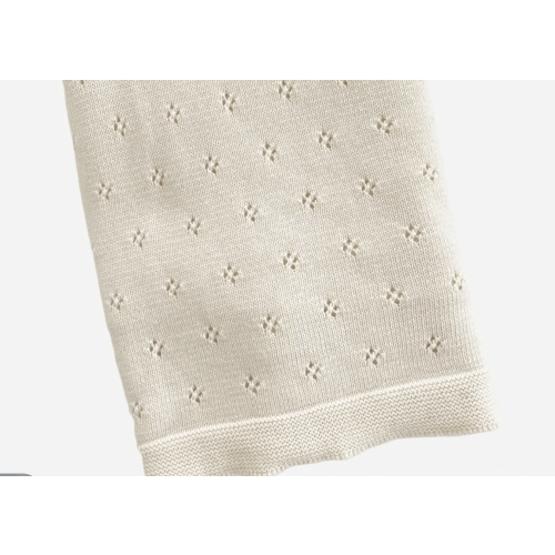 Cotton Heirloom Blanket - Cream