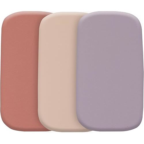 3-Pack Organic Cotton Bassinet Sheets for Baby Boys & Girls – 100% Cotton Fitted Bassinet Mattress Sheets Compatible with Halo BassiNest Swivel Sleeper, Graco, Baby Delight & More
