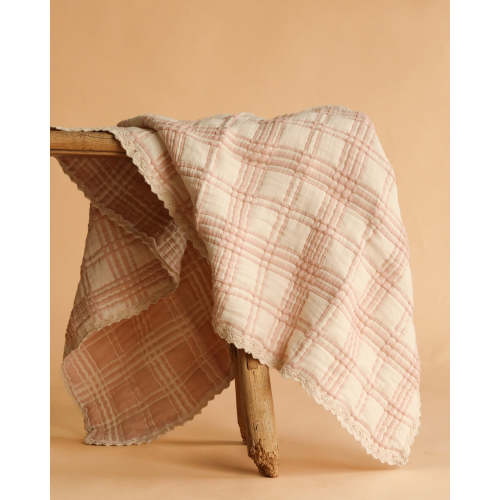 Organic Cotton Baby Blanket - French Plaid, Petal– Odin Parker