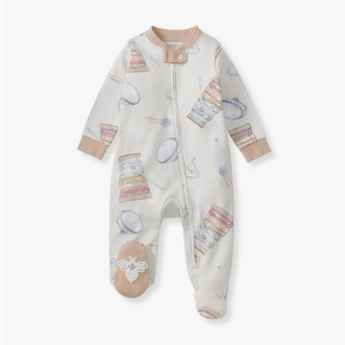 Burt's Bees Baby Baby Pajamas, Zip Front Non-Slip Footed Sleeper Pjs, 100% Organic Cotton
