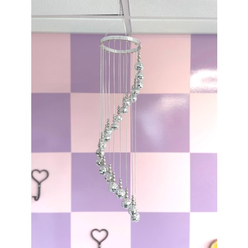 Spiral Disco Ball Suncatcher: Discoball Mirrored Mobile