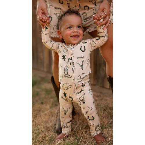 Infant Romper in Howdy