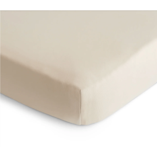 Mushie Stretchy Crib Sheet – Fog