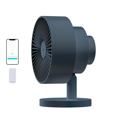 Windmill Smart Fan, Ultra-Quiet 2-in-1 Air Circulator with Remote | 5-Speed Compact Cooling Fan, Whisper-Quiet, App Compatible, Marine