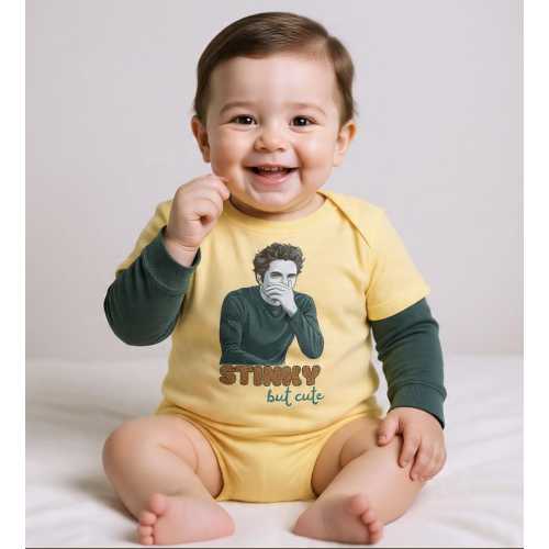 Full Moon "Stinky But Cute" Infant Jersey Bodysuit Onesie. Gift for Twilight fan moms and dads