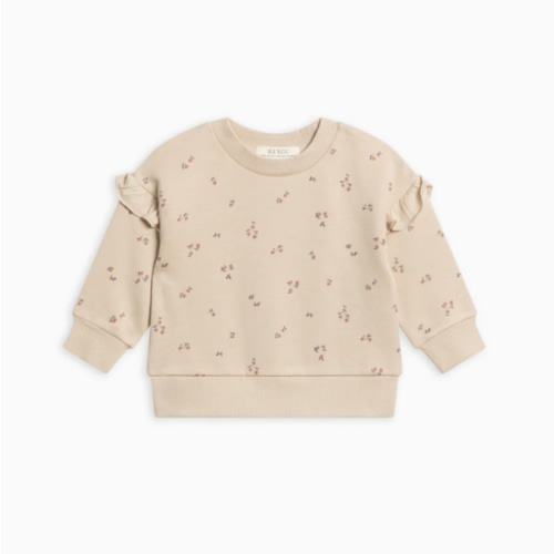 Abbey Fleece Ruffle Sleeve Pullover Sweatshirt
