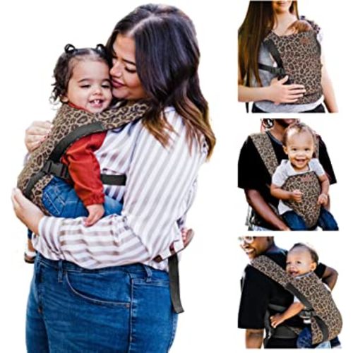 JJ Cole Luma™ Packable Carrier – 4-Position Baby Carrier – Leopard