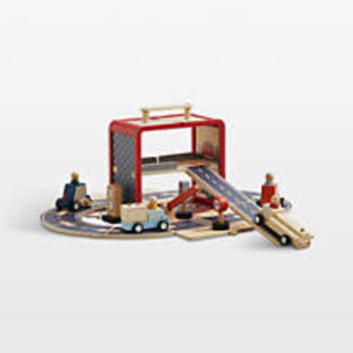 Wonder & Wise by Asweets Wooden Toddler Garage with Cars Toy