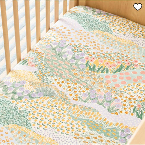 Flower Field Crib Fitted Sheet | West Elm
