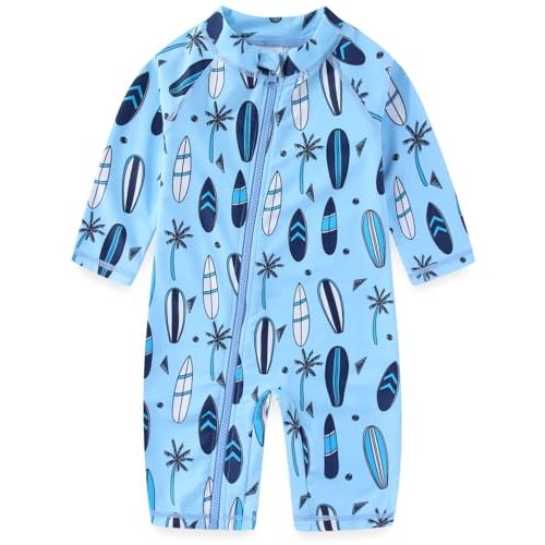 Baby Boy Swimsuit Rash Guard Toddler One Piece Bathing Suit Infant Swimwear UPF 50+