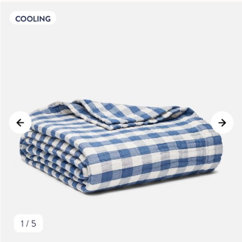 Breezeweave Gingham Blanket | Breathable | Brooklinen