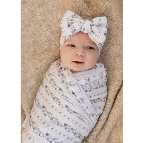 Winter Bloom | Bamboo Swaddle & Beanie Set