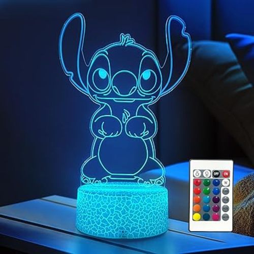 Cool Night Light,16 Color Night Light,3D LED Lamp with Smart Remote Control,Boy Gifts for Children's Room Decoration,Christmas Holiday Gifts
