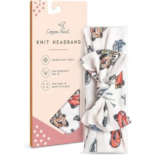 Copper Pearl Baby Bows: Soft and Stretchy Headbands for Baby Girls, Newborn and Toddler Hair Bows and Accessories, Stylish Bow Headband, Disney Pixar Cars