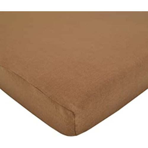 American Baby Company Supreme 100% Natural Cotton Fitted Crib Sheet 52" x 28", Enhanced Thickness for Soft, Breathable & Hypoallergenic Jersey Comfort, Chocolate, Neutral for Boys & Girls