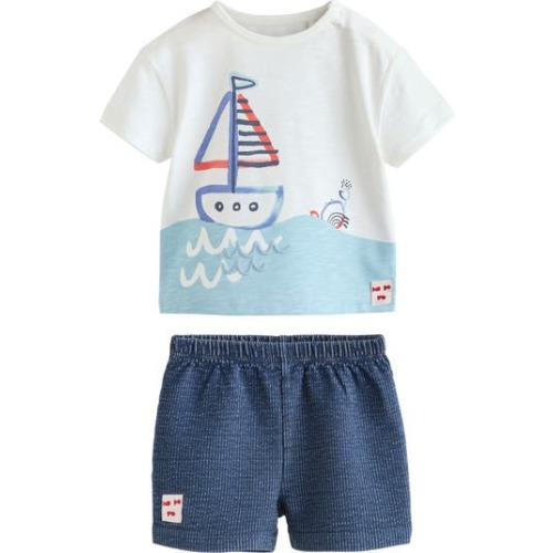 Nautical T-Shirt & Shorts Set, 0-1M