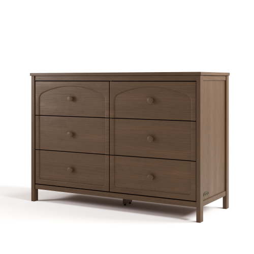 Graco Olivia 6 Drawer Double Dresser, Hazelnut