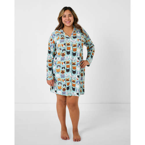 Purrfect Pals Women's Sleep Shirt | Little Sleepies