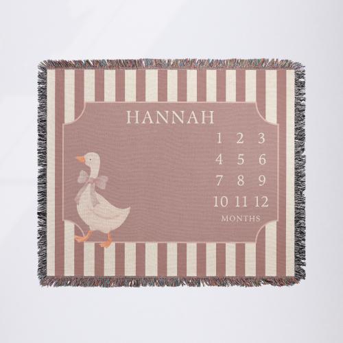 Monthly Milestone Blanket Baby Growth Chart Month Tracker Newborn Gift for New Mom Personalized Baby Name Blanket Customized Baby Girl Gift