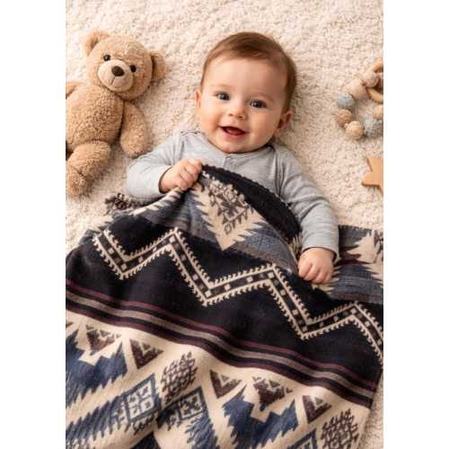 Handmade Alpaca Wool Blanket/Handmade by Artisans in Ecuador/Baby/Toddler/Travel/Lap/Pet Blanket/Natural/Baby Shower/Pet Birthday