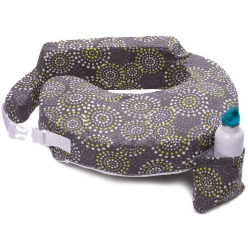 My Brest Friend Original Nursing Posture Pillow, Grey & Yellow Fireworks