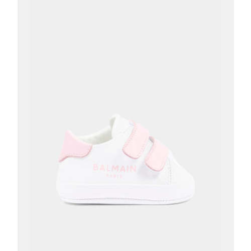 ▷ Sneakers bianche per neonata con logo Balmain Kids | CoccoleBimbi