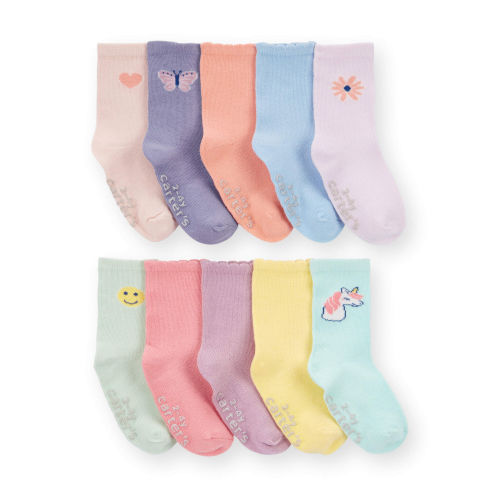 Toddler Girl 10-Pack Crew Socks - Carter's | Carter's
