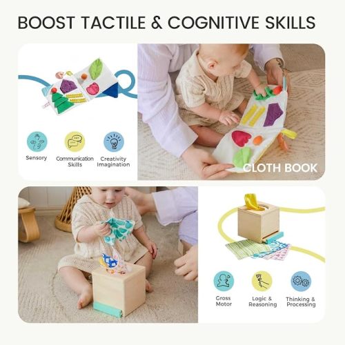 4-6 Months - Tiny Land Montessori Baby Toy Set 4 in 1 Motor Skills Kit
