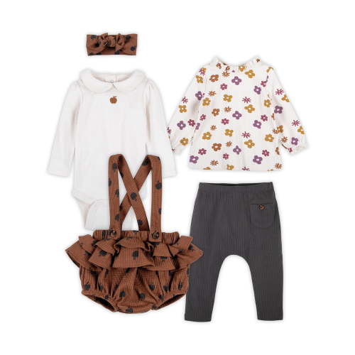 Little Star Organic Baby Girl 5 Pc Gift Set, Size 0/3M - 12 Months