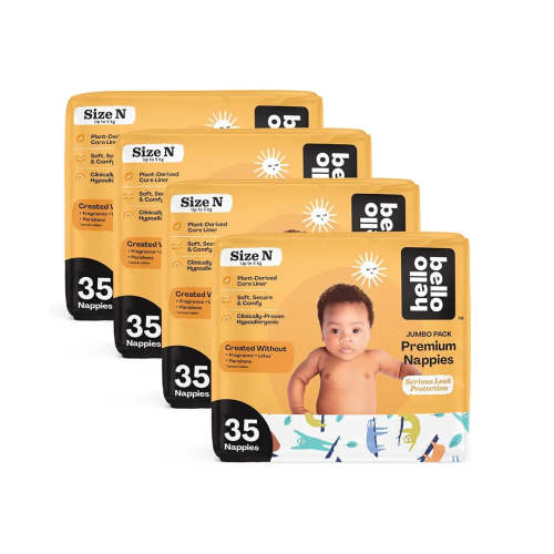 140 Diapers Size N - Sleepy Sloths - (35ct x 4)