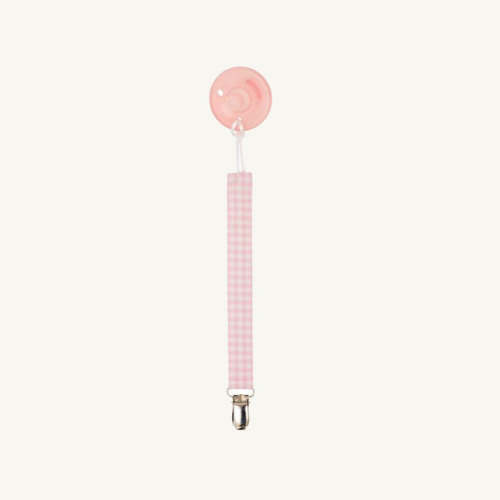 Parker Paci Clip - Pink Greenbrier Gingham with Palm Beach Pink