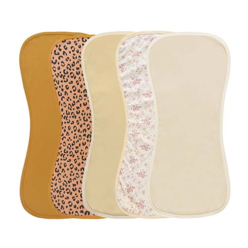 Dalrosia Baby Burp Cloths 5 Pack Burping Cloths for Babies Boys Girls Large 21''X10'' Extra Soft and Absorbent Flowers