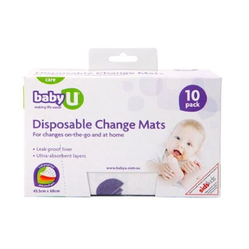 Baby U Disposable Change Mats 10 Pack