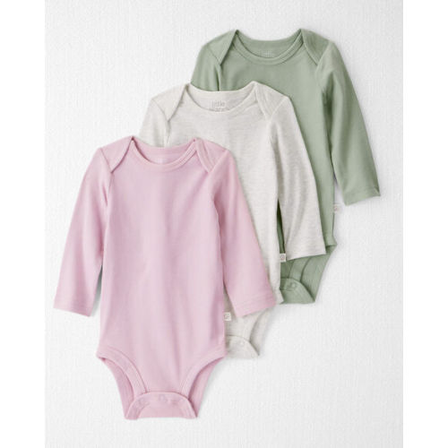 Baby Girl 3-Pack Organic Cotton Rib Bodysuits - Little Planet | Carter's