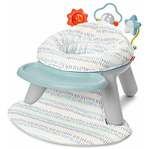 Skip Hop Silver Lining Cloud Baby Chair: 2-in-1 Sit-up Floor Seat & Infant Activity Seat - Silver Lining Cloud Infant Floor Seat
