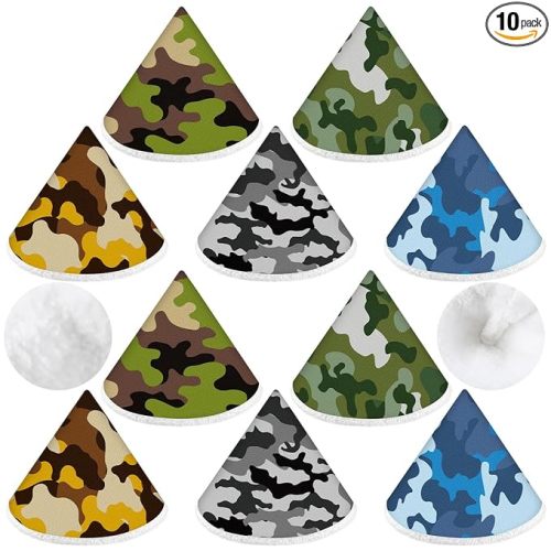 Timgle 10 Pcs Coral Velvet Pee Covers Baby Boy, Strong Water Absorption Pee Shield for Baby Boy, Reusable Diaper Changing Accessory for Boys Newborn Gift(Camouflage)