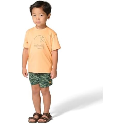 Carhartt Baby Boys' 2-piece Short Sleeve Sun Defender® Force® Shirt & Woven Short Set