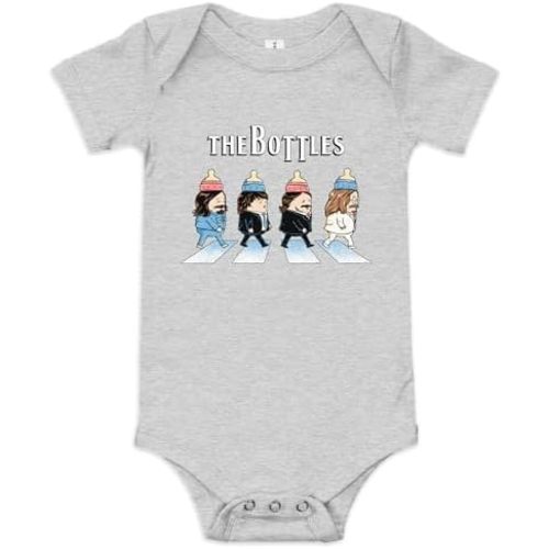 THE BOTTLES Baby Onesie, 100% Cotton, Sizes 3-24m, Unisex-Babies, Baby RocknRoll Onesie