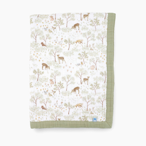 Little Unicorn Cotton Muslin Baby Receiving Quilt - Woodland Friends