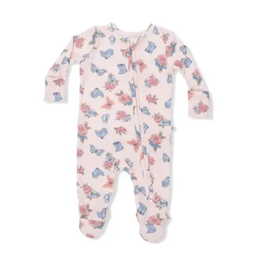 2 Way Ruffle Back Zipper Footie