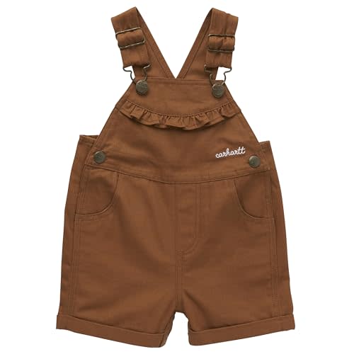 Carhartt Kid's CM9748 Canvas Ruffle Front Shortall - Girls