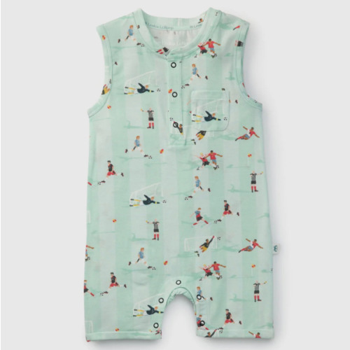 (6-12m+) Short Romper in TENCEL™ - The Beautiful Game