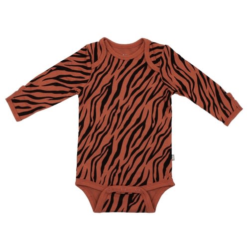 Long Sleeve Bodysuit in Rust Tiger