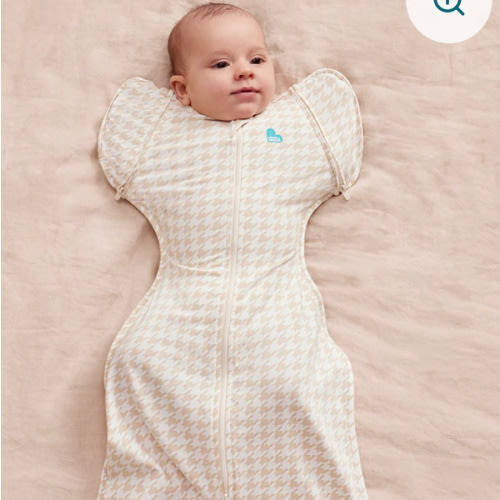 Swaddle Up™ Transition Bag 1.0 TOG Cotton Tan Houndstooth – Love to Dream US