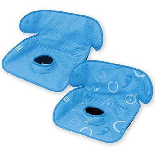 Piddle Pad 2-Pack, Potty Training Car Seat Protector, Toddler Car Seat Cover & Stroller Protector, Machine Washable Waterproof Car Seat, Anti-Slip, Universal Fit (Blue)