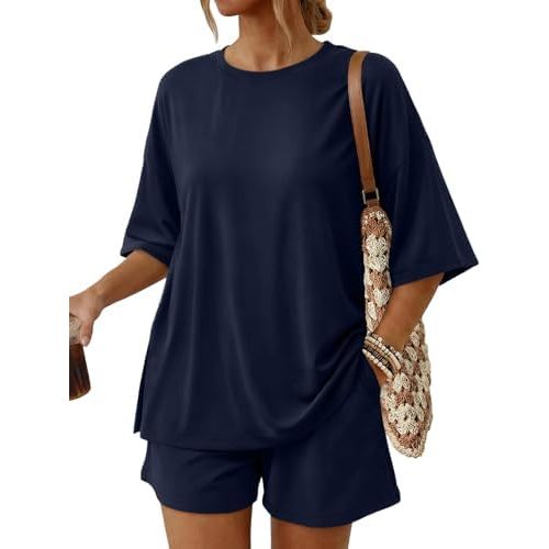 Trendy Queen 2 Piece Summer Set Oversized Top & Loose Fit Shorts with Pockets