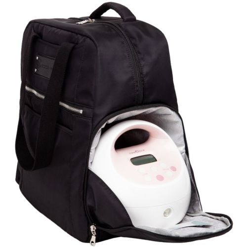 Sarah Wells Kelly Breast Pump Backpack & Tote – Insulated Pocket, Laptop Sleeve & Easy-Clean Interior – Fits All Pumps for Moms Black